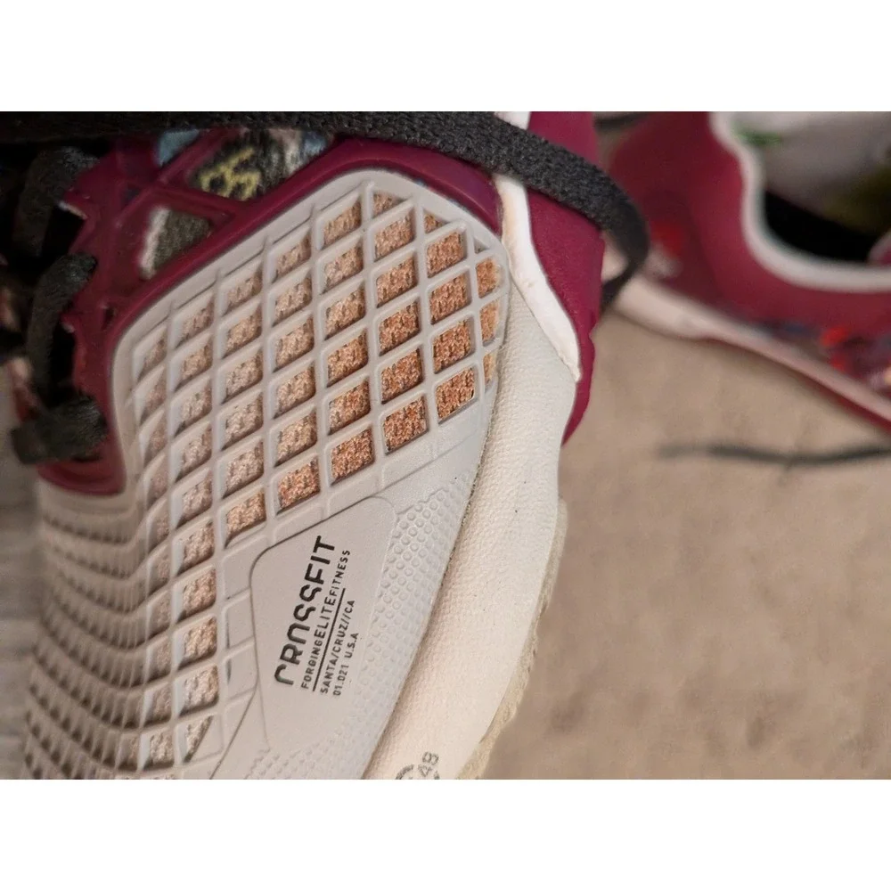 Reebok CrossFit Nano 4.0 Burgundy Grey Graphic Training‎ Shoes M47338 Womens 7.5